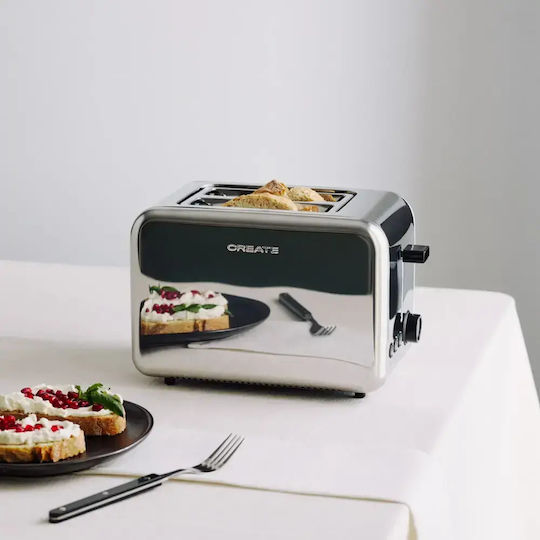 Create Prăjitor de pâine Retro cu 2 sloturi 850W Gri