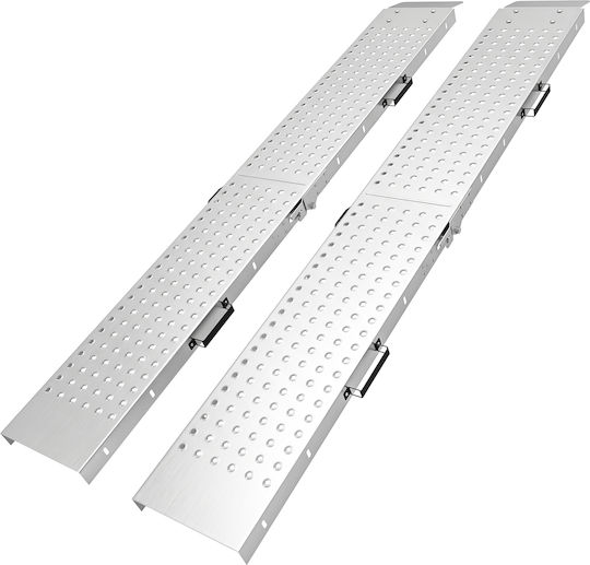Homcom Σετ 2 Πτυσσόμενες Ράμπες Φόρτωσης 400 Kg 180 X 25,5 Cm Ασημί C20-113v00sr