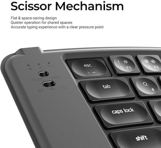 Keychron B11 Pro Ultraslim Безжично Bluetooth Клавиатура за таблети Английски US Сив
