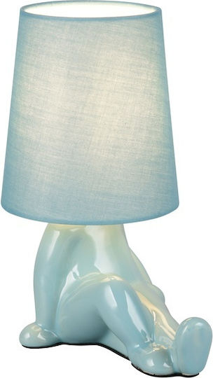 Trio Lighting Keramik Tischlampe mit Blauem Hut und Basis