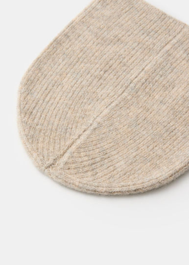 Beanie Unisex Σκούφος Πλεκτός σε Μπεζ χρώμα