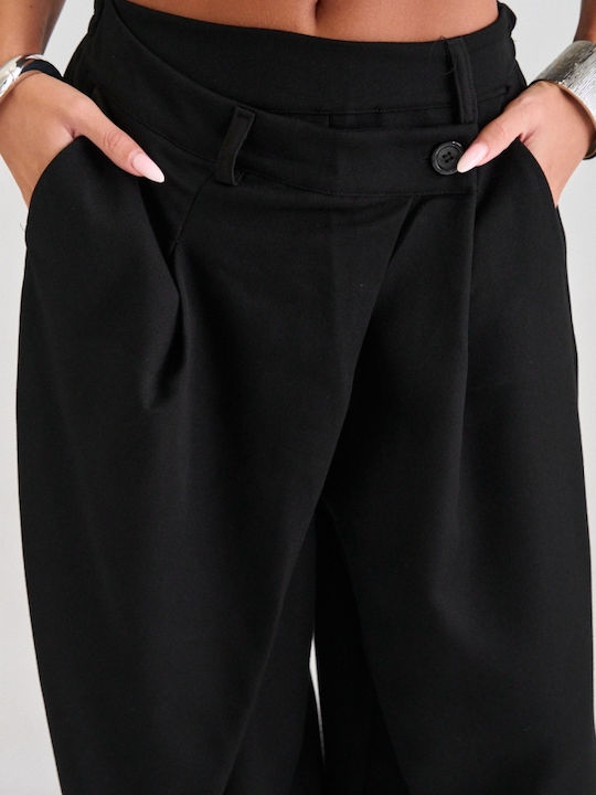 Women's Fabric Trousers Black