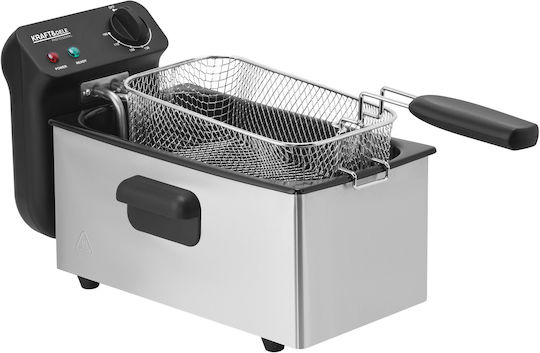 Kraft & Dele KD4331 Friteuză 3lt Argintie