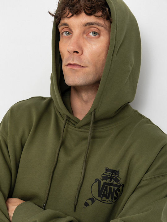Trashy Pullover Φούτερ με Κουκούλα Πράσινο