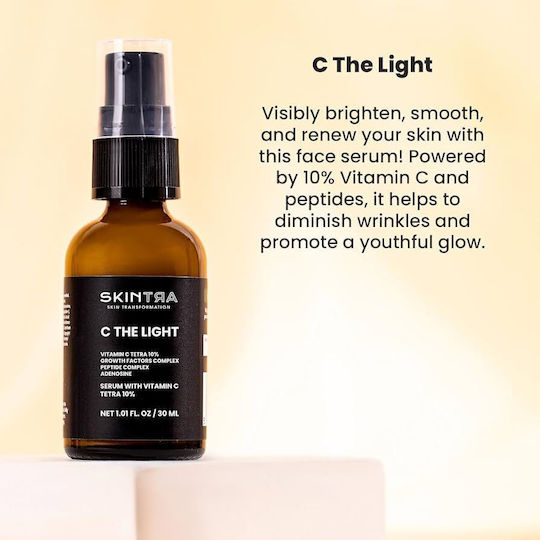 Skintra C The Light Vitamin C Tetra 10% Face Serum with Vitamin C for Detoxifying & Brightening 30ml
