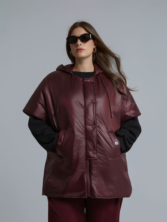 Дамско Puffer Якето Бордо 8604.4008.Н-bordeaux