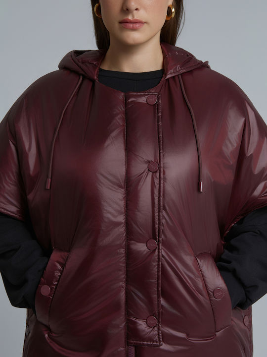 Дамско Puffer Якето Бордо 8604.4008.Н-bordeaux
