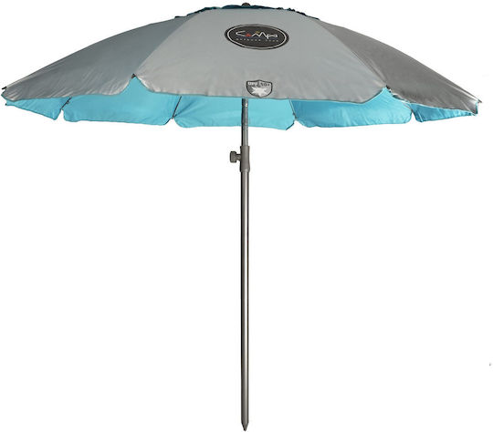 Campo Folding Beach Umbrella Diameter 2.2m Sky Blue