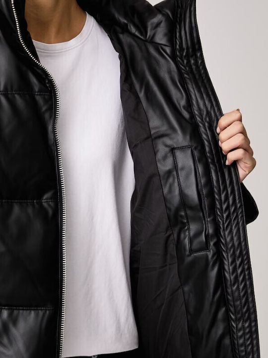 Women's Puffer Jacket for Winter Black