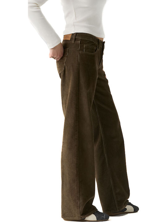 Damen Jeans Hosen in Entspannt Passform Braun