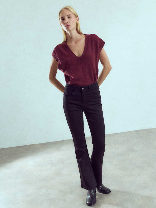 Celestino Women's Flared Denim Solid Black
