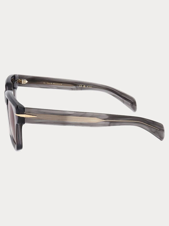 David Beckham Men's Sunglasses with Gray Plastic Frame