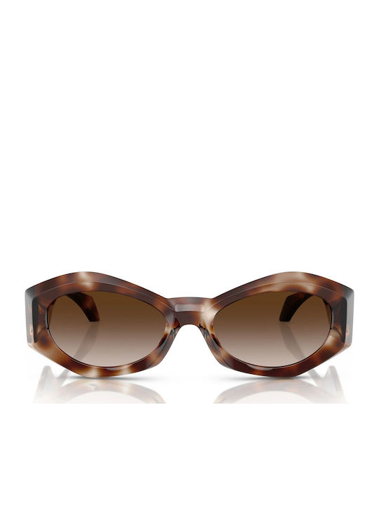 Damen Sonnenbrille mit Braun Schildkröte Kunststoff Gestell und Braun Verlaufsfarbe Linse