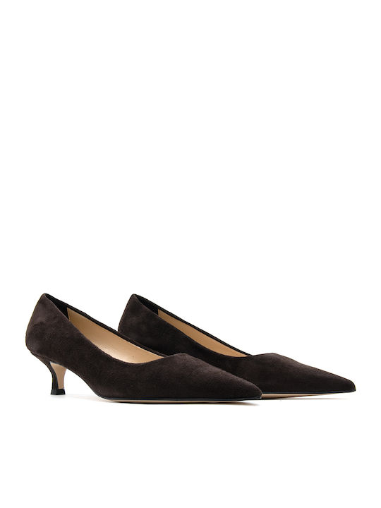 Wildleder Pumps mit Hochem Absatz Braune