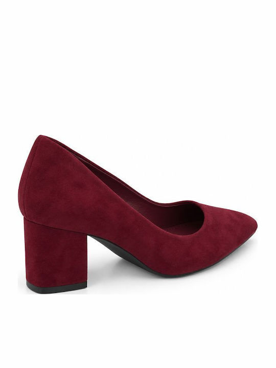 Pumps Mit Chunky Mittlerem Absatz Burgundisch