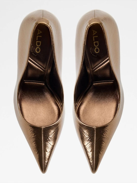 Spitze Zehe Pumps mit Stiletto Absatz Goldene