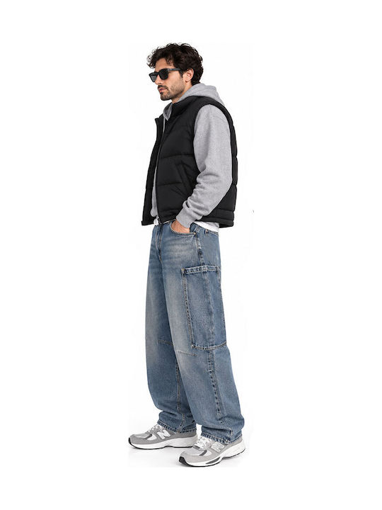 Men's Jeans Pants Relaxed Baggy Fit Blue