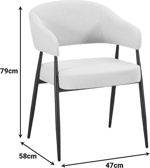 Filonda Dining Chairs with Fabric Upholstery Anthracite 2 pcs 47x58x79cm