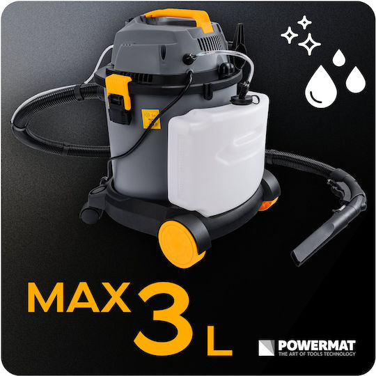 Powermat Pmodp2000mpro Σκούπα Υγρών / Στερεών 2000W με Πλαστικό Κάδο 20lt