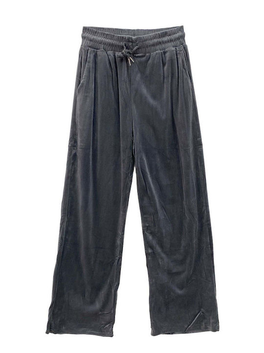 Damen Jogginghosen Samt Grau