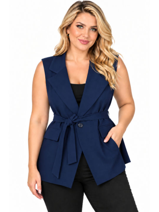 Women's Blue Vest WH-61973-27VE-Blue