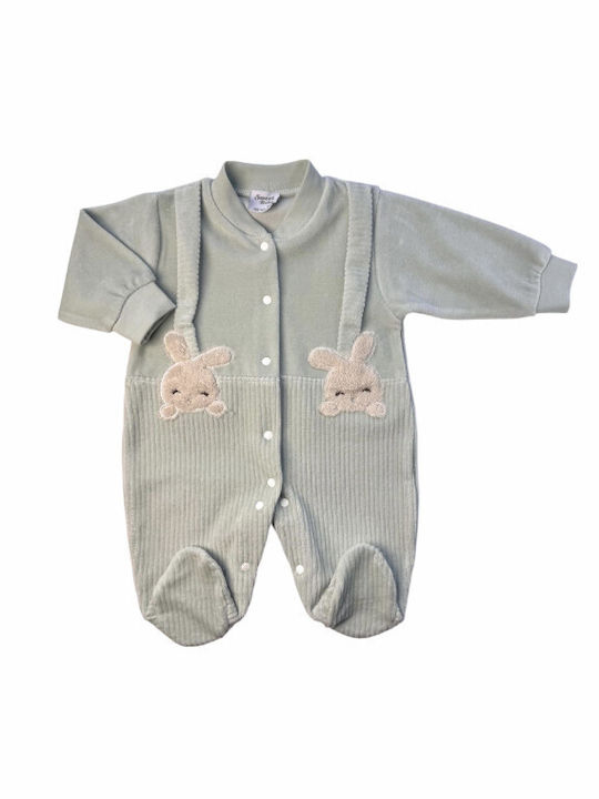 Sweet Baby Velvet Baby Bodysuit in Turquoise G302 Sweet Baby Velvet Baby Bodysuit in Turquoise G302