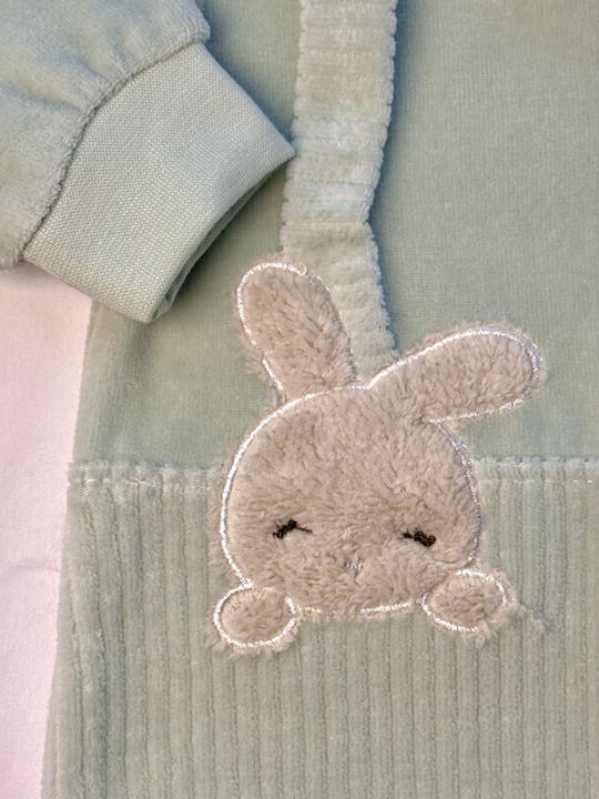 Sweet Baby Velvet Baby Bodysuit in Turquoise G302