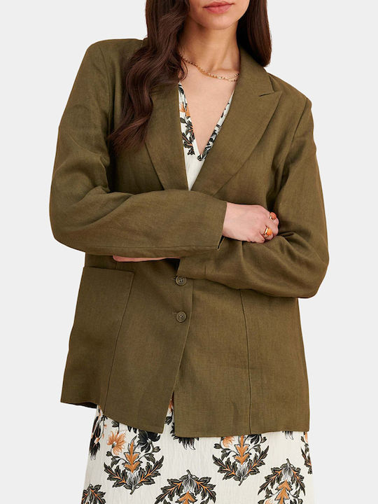 attrattivo Sacou de damă Khaki