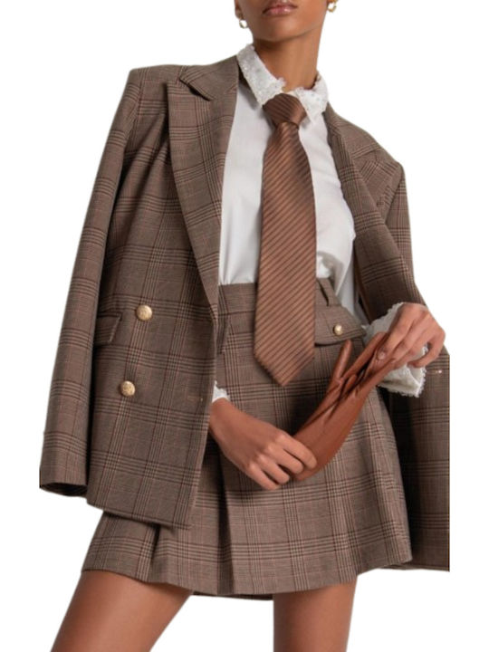 Fracomina Long Women's Blazer Multicolor