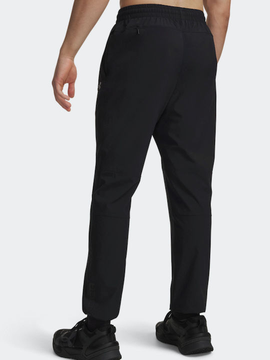 Woven Herren-Sweatpants mit Gummizug Schwarz