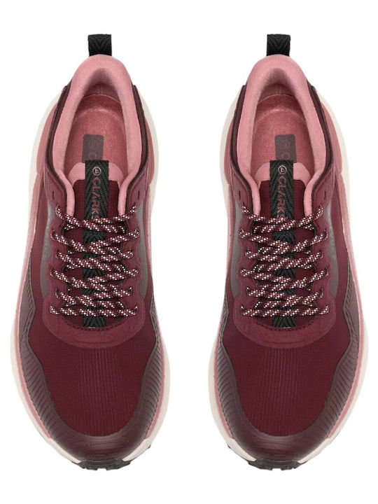 Damentliche Anatomische Sneakers Burgundisch