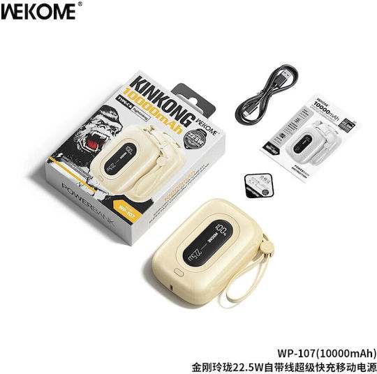 WK WP-107 Power Bank 10000mAh 22,5W Ladeleistung Beiges