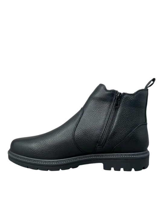 Ghete bărbătești din piele negre AN-03360-1-7