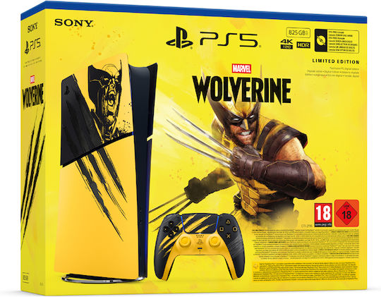 Sony PlayStation 5 Slim Digital 825GB Wolverine Limited Edition Bundle