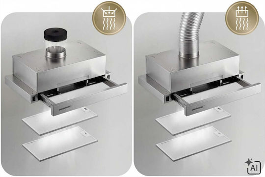 Berdsen Retractable Kitchen Hood 50cm Inox