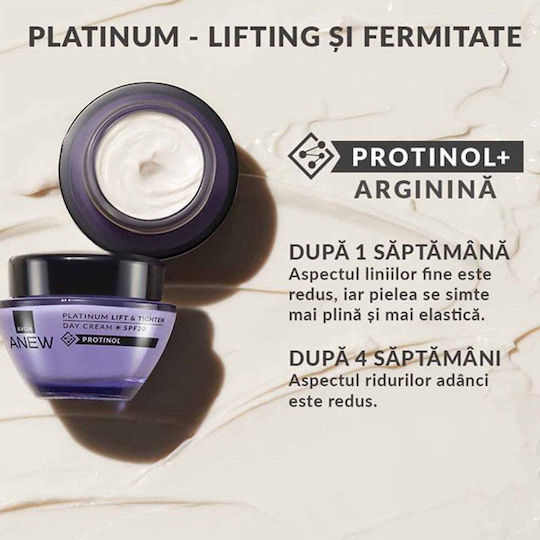 Avon Anew Platinum Rich Cremă de Față de Zi cu SPF20 pentru Hidratare, Tonifiere și Reconstrucție cu Colagen 50ml