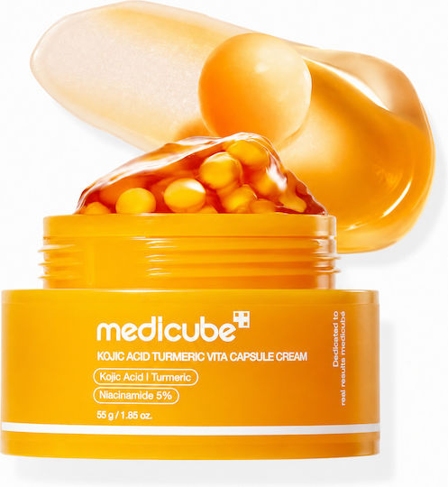 Medicube Kojic Acid Turmeric Vita Face Cream for Moisturizing & Brightening with Hyaluronic Acid & Niacinamide 50gr