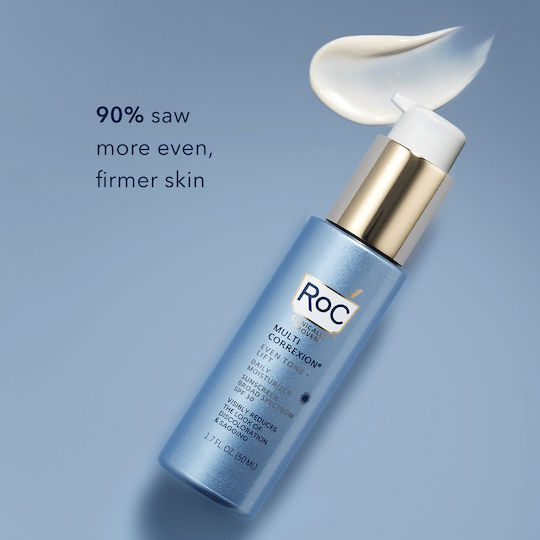 Roc Multi Correxion Cremă de Față de Zi cu Factor de Protecție Solară SPF30 pentru Hidratare, Anti-îmbătrânire și Tonifiere cu Niacinamidă 50ml
