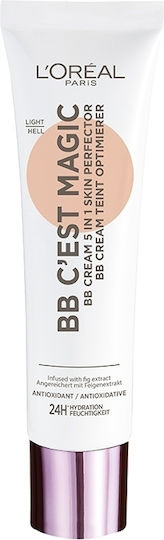 L'Oreal Paris C'est Magic BB 02 Light 24-часов Дневен Крем за Лице за Хидратация и Против Несъвършенства с Пантенол и Витамин E 30 ml