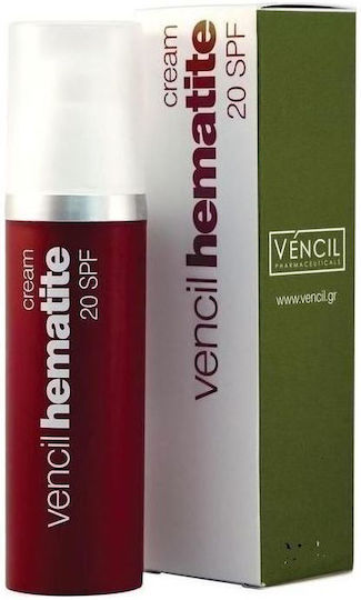 Vencil Hematite 24h Creme Gesicht Tag mit SPF20 mit Aloe Vera & Centella Asiatica 30ml