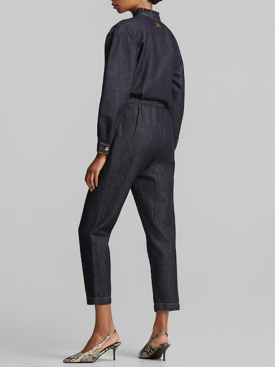 Damen Denim Jumpsuit Dunkelblau