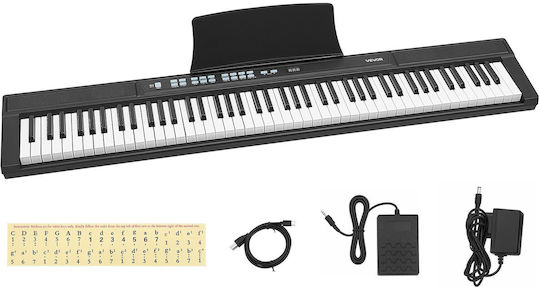 Vevor Electric Stage Piano BXSBPZSMGQHS98MRG001V2 with 88 Weighted Keys Built-in Speakers and Headphone and Computer Connection