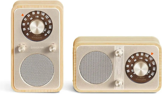 Sangean WR-9 Tabletop Radio with Bluetooth Moonlight Oak
