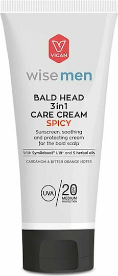 Vican Bald Head Care Spicy Creme Gesicht Tag mit SPF20 mit Aloe Vera 100ml