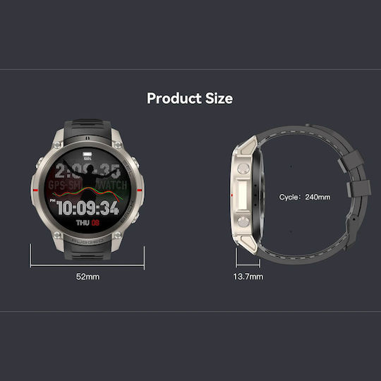 Smartwatch Microwear Dm59 Grey Silicone