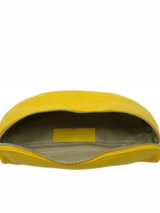 Women's Leather Bum Bag Yellow