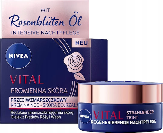 Nivea Vital Radiant Skin Rich Cream Face Night 50ml