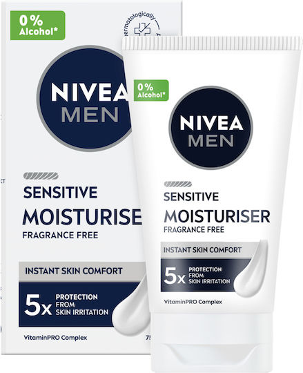 Nivea Men Sensitive Moisturiser 24h Moisturizing Men's Face Cream Day 75ml