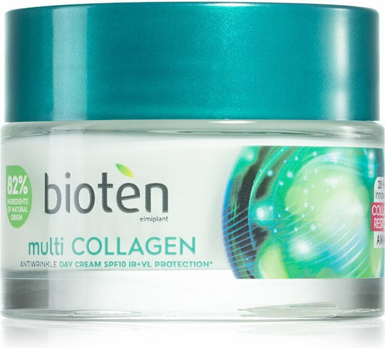 Bioten Multi-Collagen Крем за Лице Дневен крем с SPF10 за Хидратация и Против Стареене с Хиалуронова киселина и Колаген 50ml
