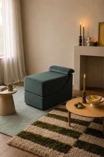 Relax Velvet Petrol Blue Armchair 50x50x70cm